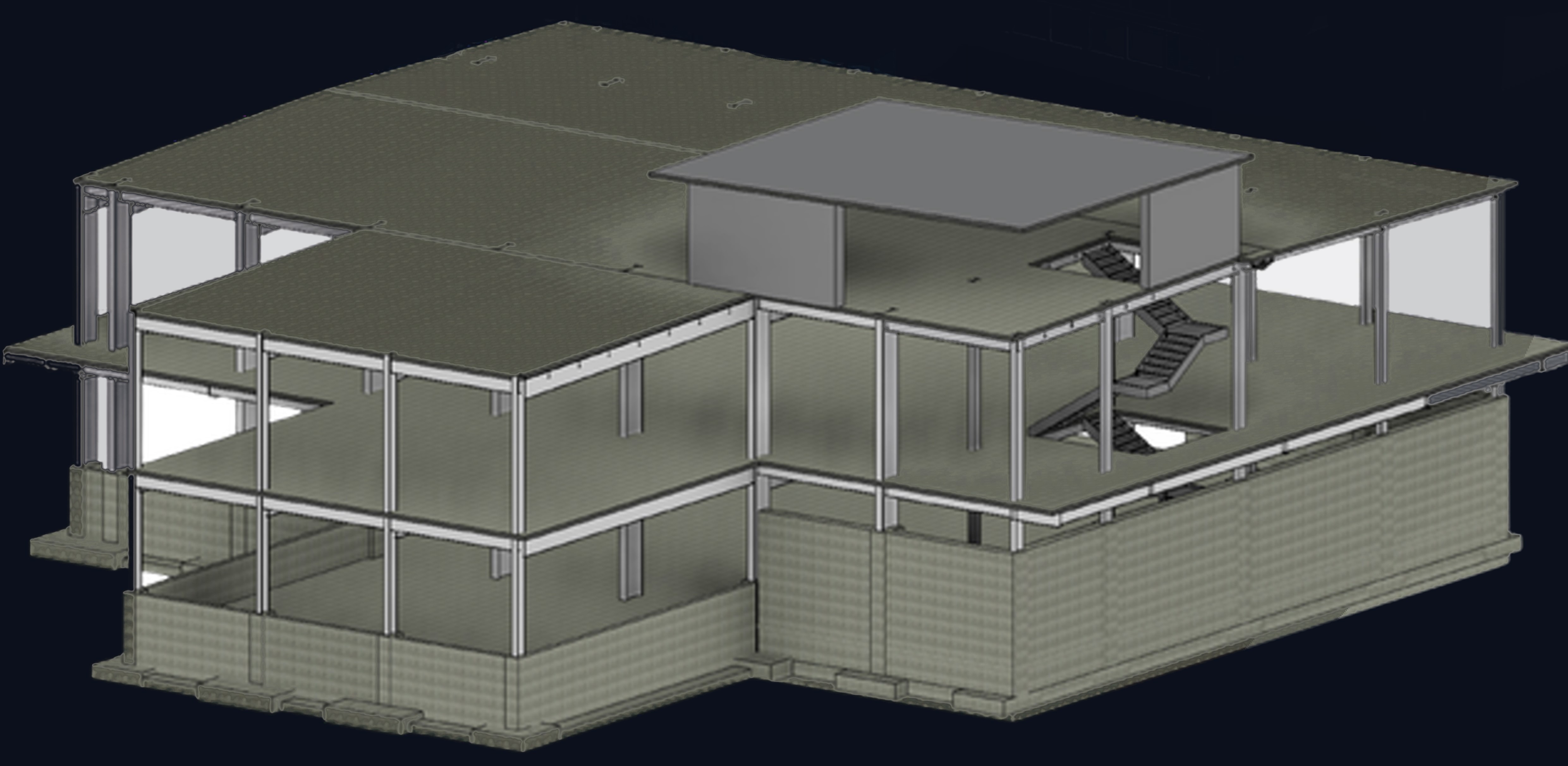 School kitchen BIM — elevations and service coordination